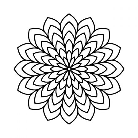 Star-shaped mandala formed from layered leaf patterns