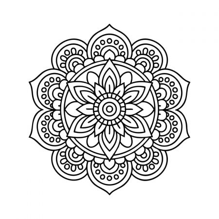 Multi-layered flower mandala with smooth petal transitions