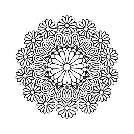 Lace-inspired floral mandala with vintage doily detail
