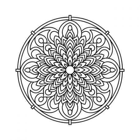 Dense petal mandala inspired by peony blossom layering