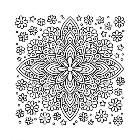 Mandala with elegant, mirrored flourishes in balance