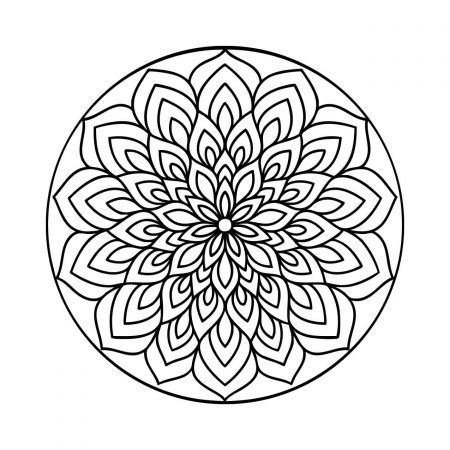 Circular ripple mandala with soft waves in motion