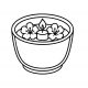 Floating candle with flowers in a round bowl